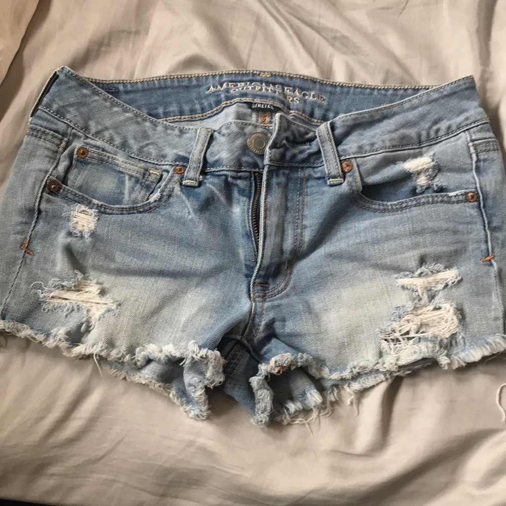 Distressed Jean Shorts